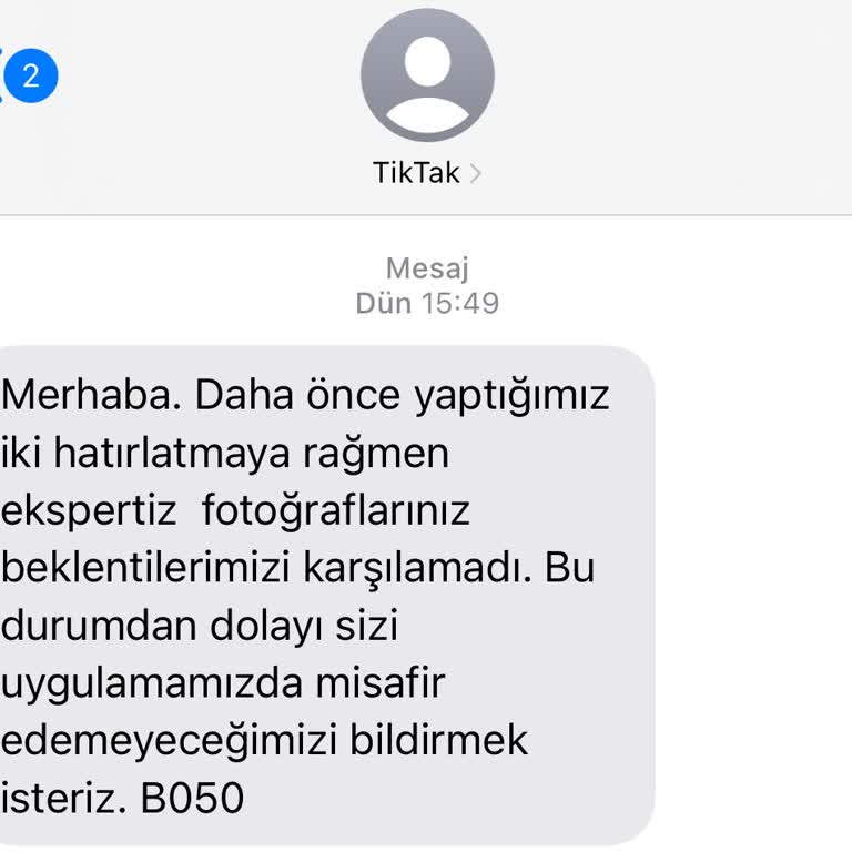 Tiktak Pasif Statü Kaldırma
