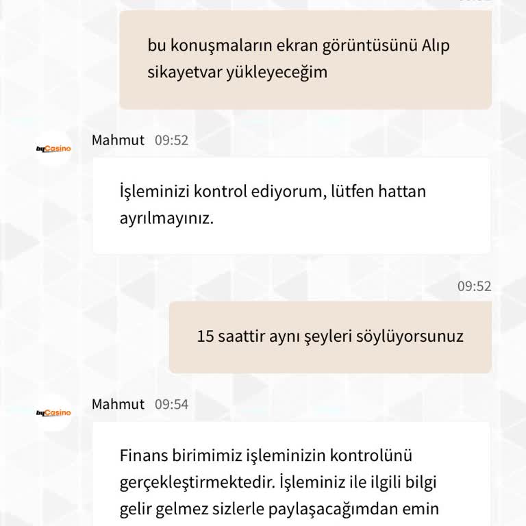 Bycasino Yatırım Sorunu 24 Saattir Para Geçmedi Hesabıma