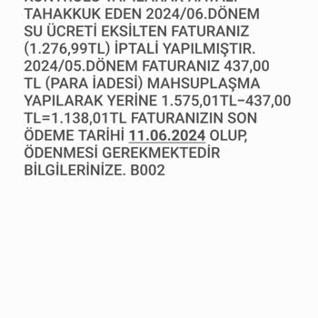 Mersin (MESKİ) Ek Sarfiyatı Çok Fazla M3 Yazmış.