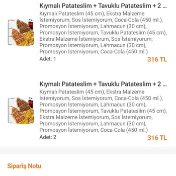 Pidem Restoran Siparişlerinde Sürekli Eksiklik Sorunu