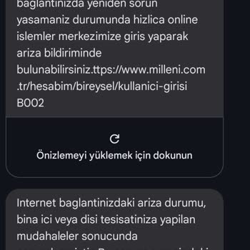 Millenicom İnternet Pişmanlıktır. Evimde 1 Haftadır İnternet Yoj