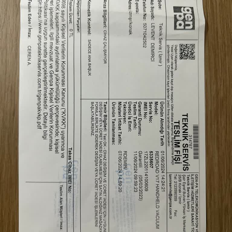 Redroad V17 Süpürge Mağduriyeti