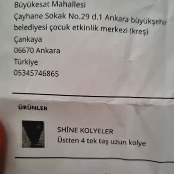 Gülşahın Takı Tezgahı Yanlış Ürün Yolladı Ve Kabul Etmiyor