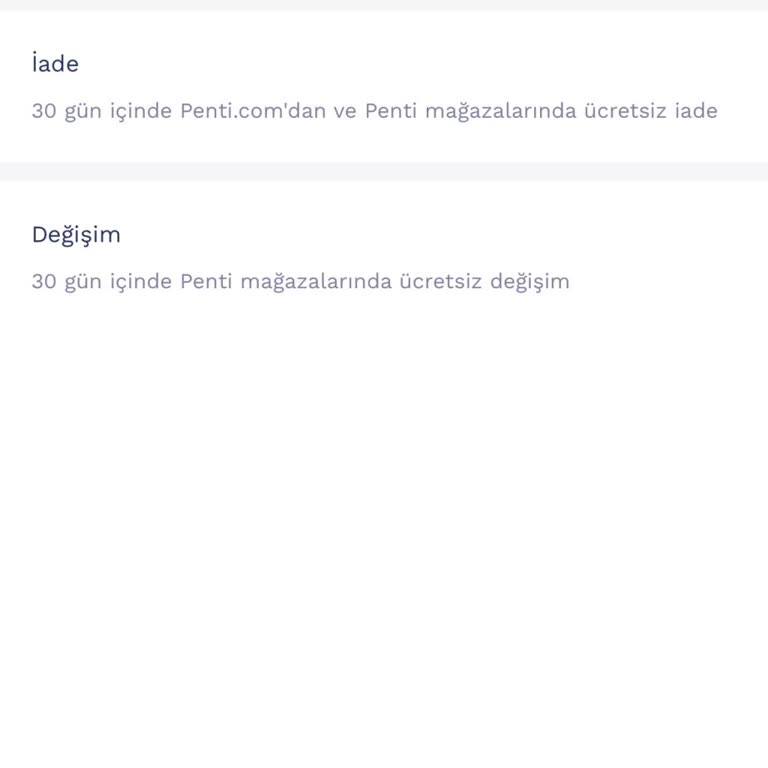 Penti İade Ve Değişim Sorunu