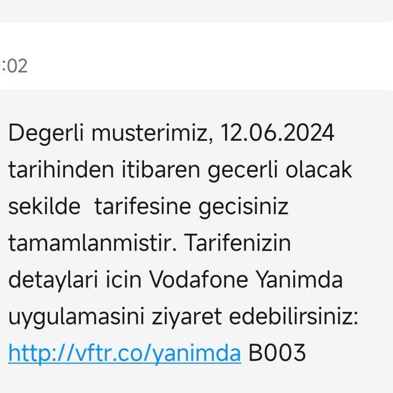 Vodafone Haberim Olmadan Değiştirilen Tarife Ve Müşteri Hizmetlerine Ulaşamama Sorunu