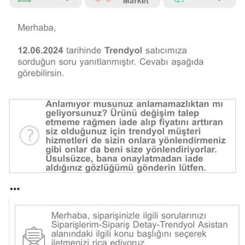 Trendyol Değişim Taleplerini Gerçekleştirmiyor!