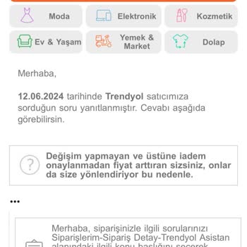 Trendyol Değişim Taleplerini Gerçekleştirmiyor!