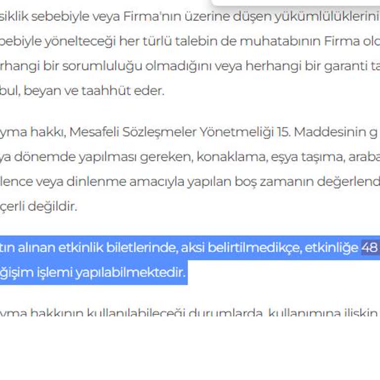 Bubilet İade/ Değişim Talebimi Kabul Etmiyor