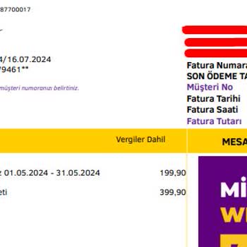 Millenicom Haksız Faturalandırma - Haksız Kazanç