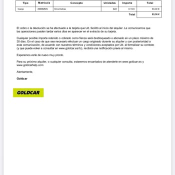 Goldcar Sınırsız Kilometre Kiralamama Rağmen, Kilometre Aşım Ücreti Ödedim