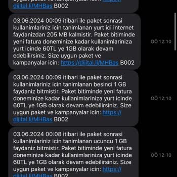 Turkcell Yanlış Faturalandırma Ve Mesaj Yağmuru: Kullanılmayan İnternet Paketleri