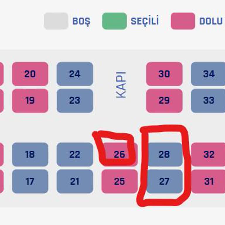 Obilet Satın Alınan Koltukların İzinsiz Değiştirilmesi