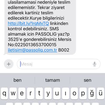 Passolig Kuryesi Evde Olmama Rağmen Kartımı Teslim Etmiyor