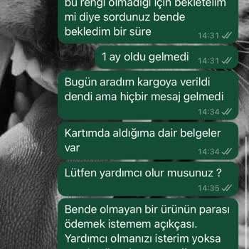 Organic Scarfs Organikscarf.com Sipariş İptali