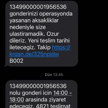 Kargomsende Kargomun Bana Ulaştırılmaması