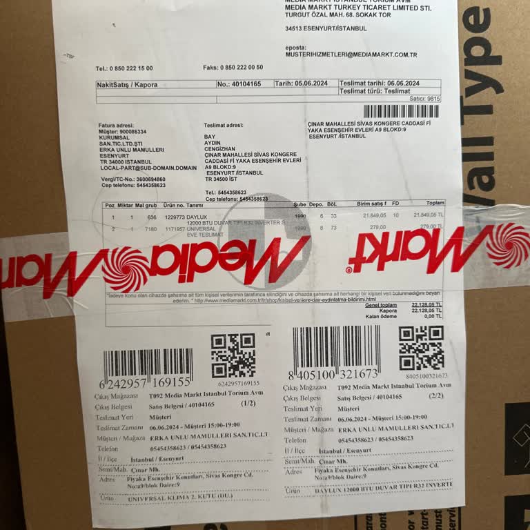 Daikin Daylux Klima Montajı Yapmıyor!