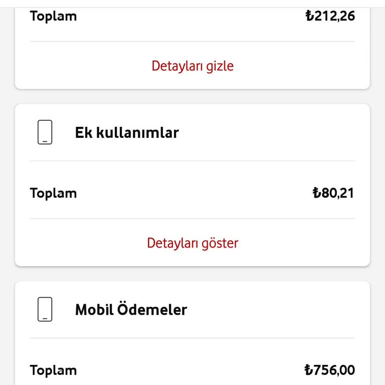 Vodafone Mobil Hizmet Ücreti