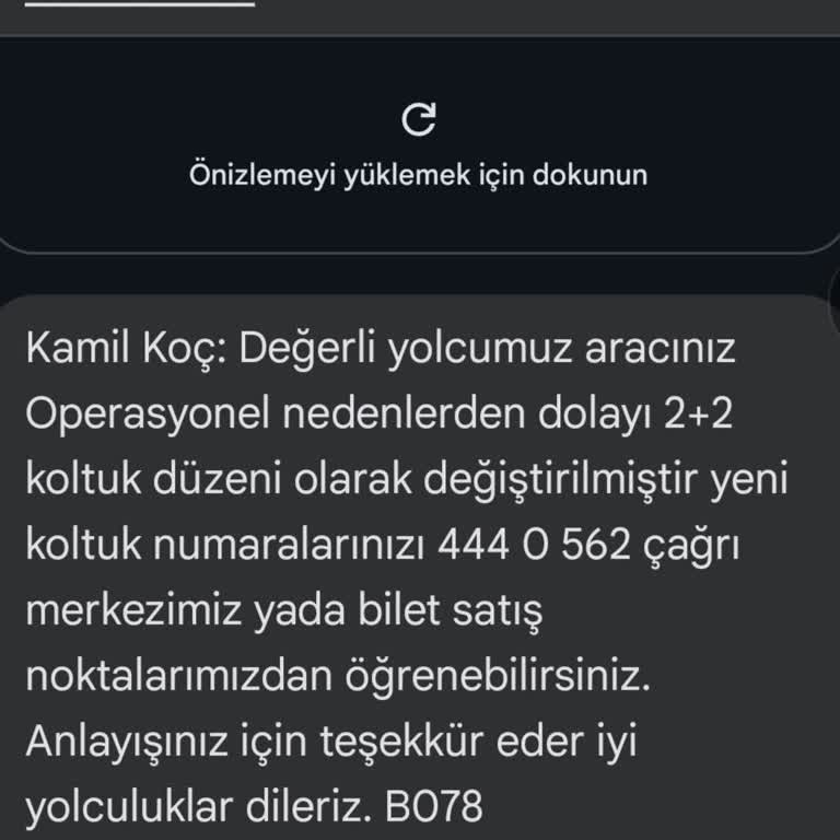 Kamil Koç İzinsiz Koltuğumu Değiştirdi