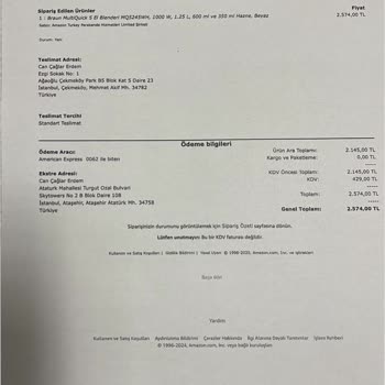 Amazon'dan Alınan Braun Mikser Pişmanlığı