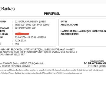 Vodafone Online Paket Onaylanmadığı Halde Banka Hesabından Para Çekimi