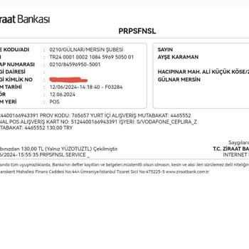 Vodafone Online Paket Onaylanmadığı Halde Banka Hesabından Para Çekimi