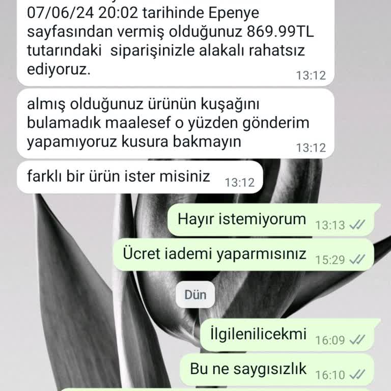 Epenye.com E-penye İptal Edilen Sipariş Parasının İade Edilmemesi