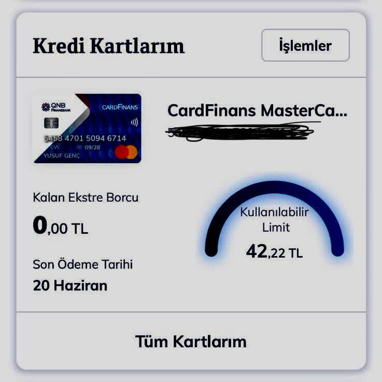 CardFinans Kart Kısıtlaması