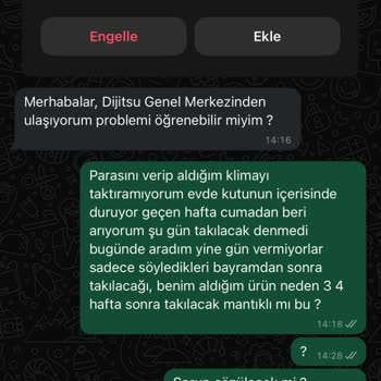 Dijitsu Klima - Kurulum Sorunu