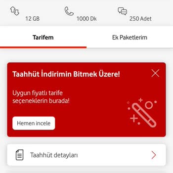 Vodafone Tarife Ücretlendirme Sorunu