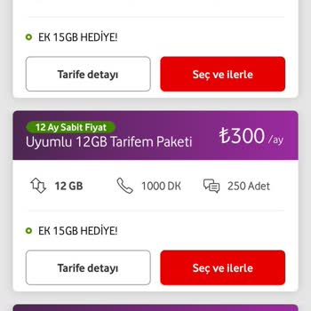 Vodafone Tarife Ücretlendirme Sorunu