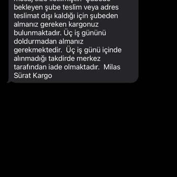 Sürat Kargo Muğla Milas Şubesi Kargoma Ulaşamıyorum