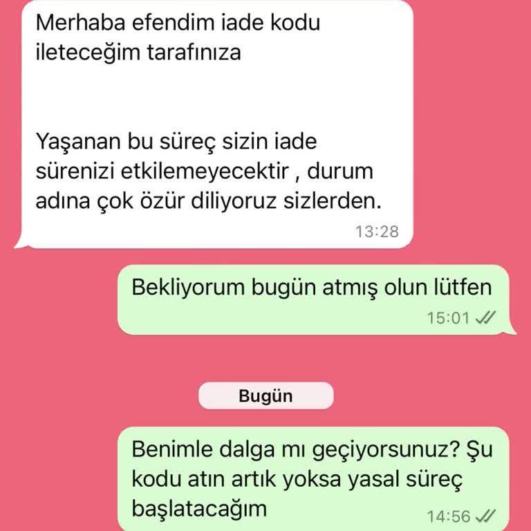 LESEQUENCE İade Kodu Vermiyorlar