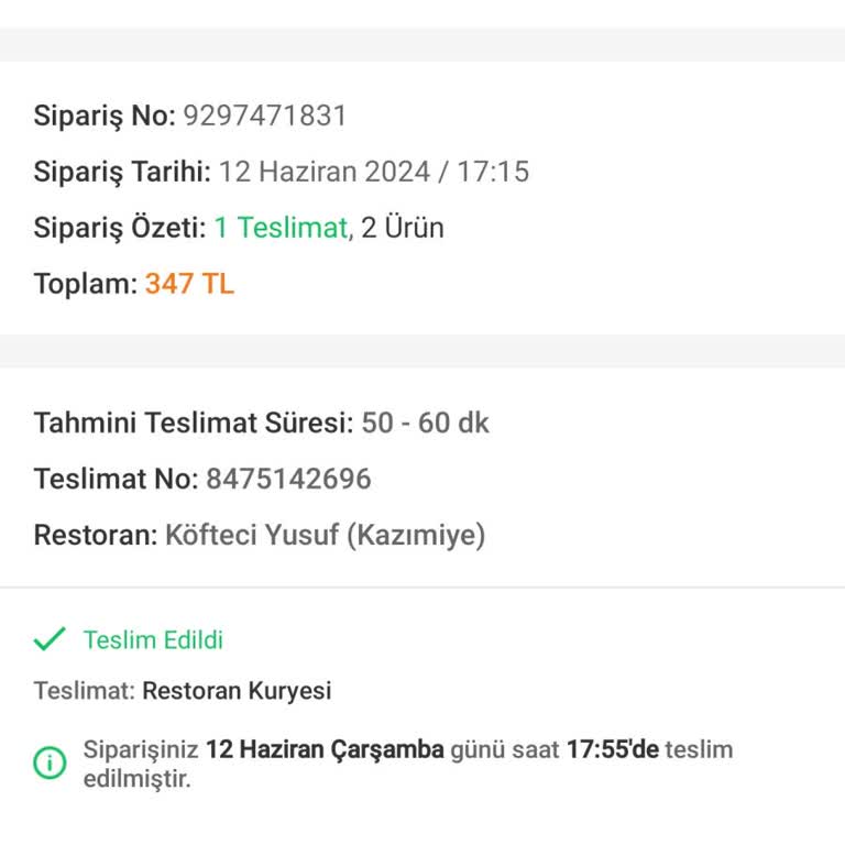 Köfteci Yusuf Trendyol GO'da Sipariş Gelmedi, Müşteri Mağduriyeti Ve Bekleme Sorunu!