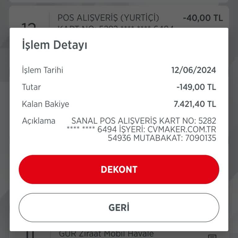 CV Maker Ücret Kesme