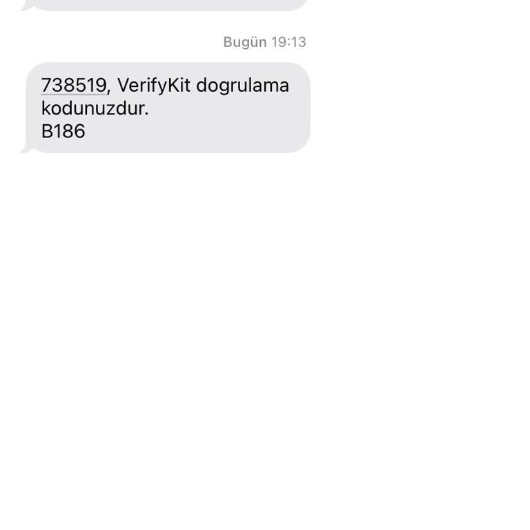 Verifykit Doğrulama Kodu Mesajı