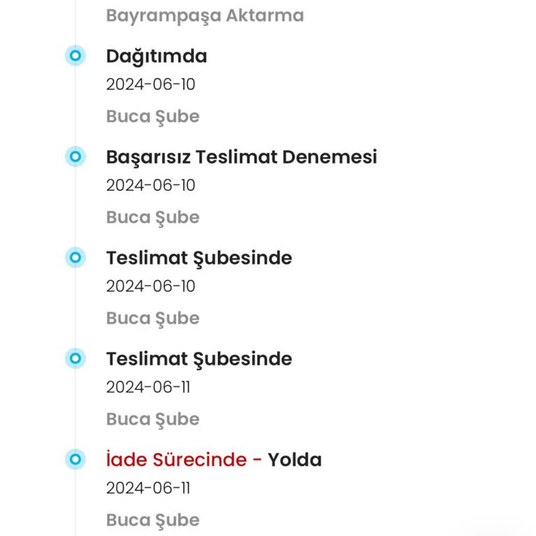 Kargoist Buca Şubesi Sorumsuzluğu