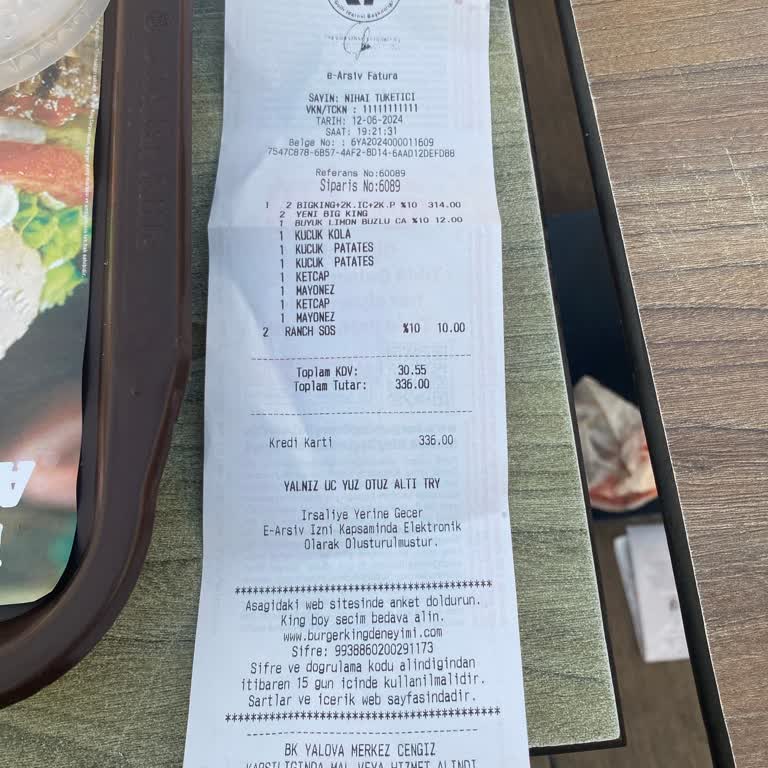 Yalova Burger King'de İçerik Kalitesi Sorunu