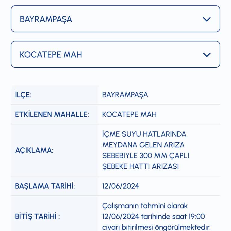 İBB - İstanbul Büyükşehir Belediyesi Bayrampaşa Kocatepe Sürekli Su Kesintisi.