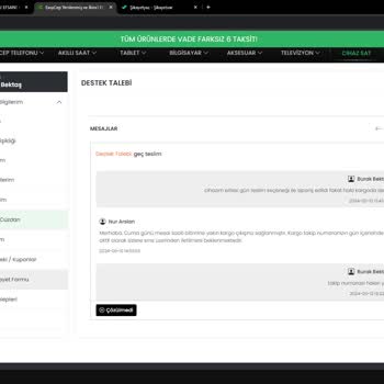 EasyCep Online Sipariş Mağduriyeti