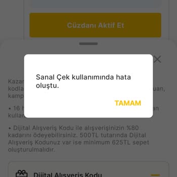 Migros Hediye Çeki Sıkıntısı!