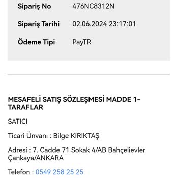 Bilge Kırıktaş Sayfası Aldığınız Ürünleri Göndermiyor