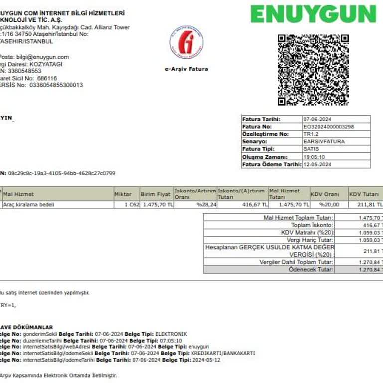 Enuygun.com Enuyun.com Para Geri İade Yok