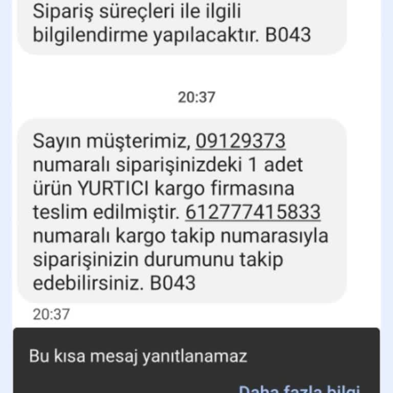 Özdilek Siparişin Kargoya Geç Vermesi Sipariş İle İlgilenilmemesi