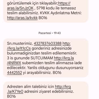 Aras Kargo Yanlış Beyan İle Ürün Teslim Etmemek