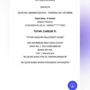 Butik Ponçik Butik Poncik Paramı Geri Vermiyor
