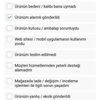 FLO Ayakkabı Ürünüm Alarmlı Gönderildi
