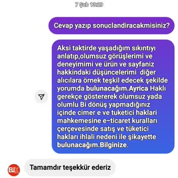 @elixstore Tüketici Haklarını İhlal Eden Satış Sorumsuzluğu