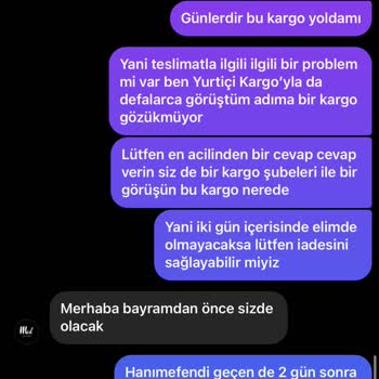 Med Scarff (Medine Yıldırım) Sipariş Sürecinde Yaşanan Sorunlar Ve Gecikmeler
