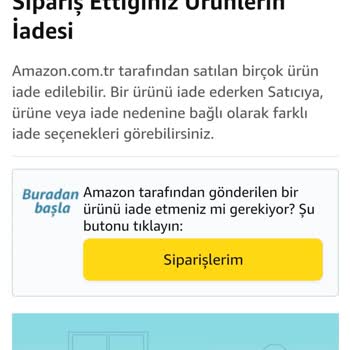 Amazon'dan Sipariş İadesi