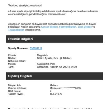 Viagogo Bilet Aldık Fake Site Çıktı